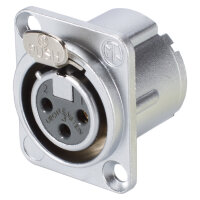 NEUTRIK® XLR, 3-pole , metal-, Soldering-female...