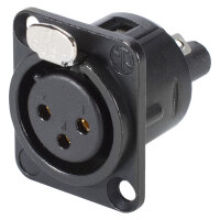 NEUTRIK® XLR, 3-pole , metal-, screw-type-female...