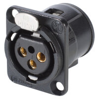 NEUTRIK® XLR, 3-pole , metal-, Print connection...