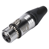 NEUTRIK® XLR, 3-pole , Velvet Chrome housing-,...