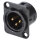NEUTRIK® XLR, 3-pol , Metall-, Löttechnik-Einbaustecker, vergoldete(r) Kontakt(e), Type D, schwarz