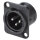 NEUTRIK® XLR, 3-pole , metal-, Soldering-male connector, silver plated contact(s), Type D, black