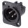 NEUTRIK® XLR, 3-pole , plastic-, Soldering-male connector, silver plated contact(s), Type D, black