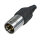 NEUTRIK® XLR, UL50E , 3-pole , metal-, Soldering-male connector, gold plated contact(s), straight, nickel
