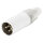 NEUTRIK® XLR, 3-pole , metal-, Soldering-male connector, silver plated contact(s), straight, white