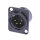 NEUTRIK® XLR, 4-pole , metal-, Soldering-male connector, gold plated contact(s), Type D, black