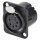 NEUTRIK® XLR, 5-pol , metal-, Soldering-female connector, silver plated contact(s), Type D, black