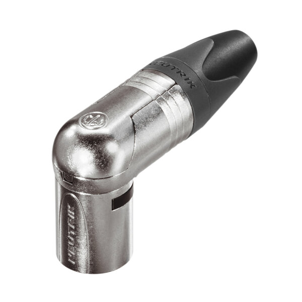 NEUTRIK® XLR, 5-pol , metal-, Soldering-male connector, silver plated contact(s), angled, nickel