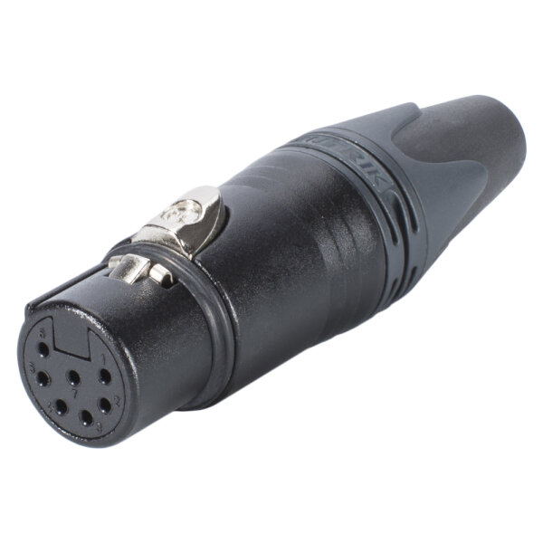 NEUTRIK® XLR, 7-pole , metal-, Soldering-female connector, silver plated contact(s), straight, black