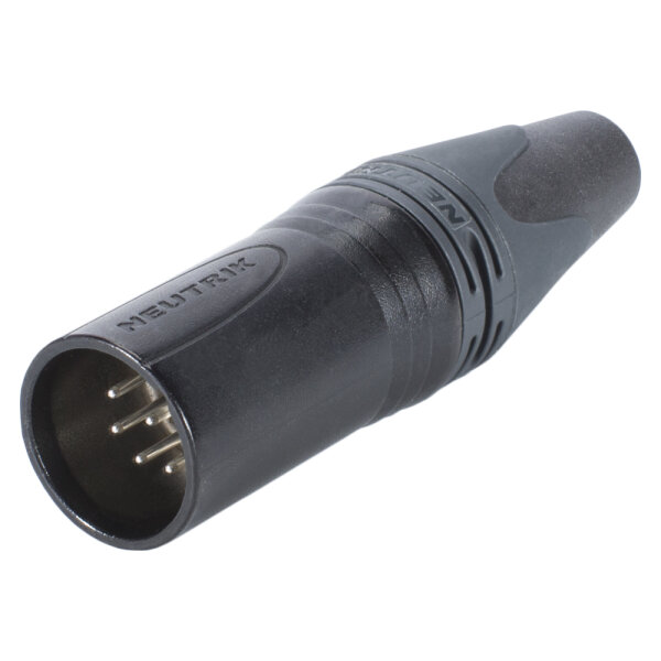 NEUTRIK® XLR, 7-pole , metal-, Soldering-male connector, silver plated contact(s), straight, black