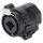 NEUTRIK® XLR / jack (6,3mm), 3-pole , plastic-, Horizontal print connection-female connector, gold plated contact(s), Type C, black