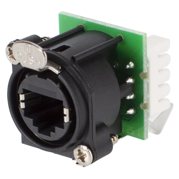 NEUTRIK® RJ45 CAT.5e, 8-pole , plastic-, IDC-female connector, gold plated contact(s), Type A, black