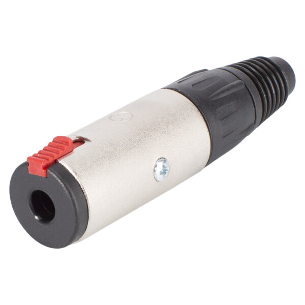 NEUTRIK® jack (6,3mm), 3-pole , metal-, Soldering-female connector, silver plated contact(s), straight, nickel