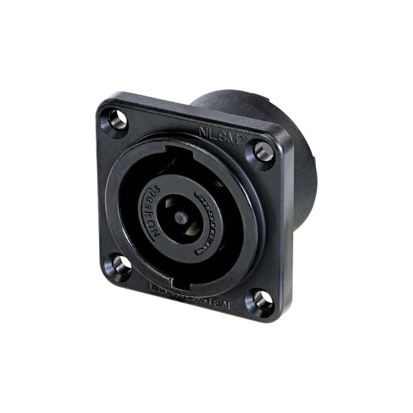 NEUTRIK® speakON®, 8-pol , Metall-, 3/16" Flachsteckzungen-Einbaustecker, versilberte(r) Kontakt(e), Type G, schwarz
