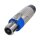 NEUTRIK® speakON®, spritzwassergeschützt IP54 , 4-pol , Metall-, Löttechnik-Kabelbuchse, versilberte(r) Kontakt(e), gerade, max. 6 mm², nickelfarben