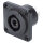 NEUTRIK® speakON®, spritzwassergeschützt IP54 , 4-pol , Metall-, Löttechnik-Einbaustecker, versilberte(r) Kontakt(e), Type G, schwarz
