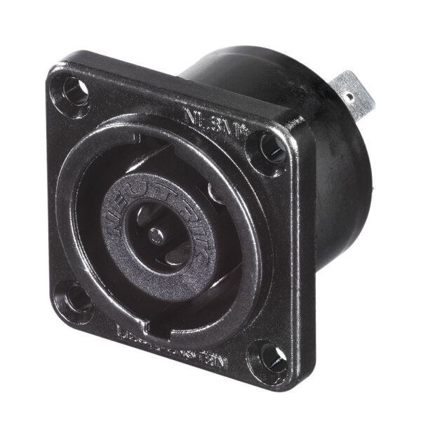 NEUTRIK® speakON®, IP52 , 8-pole , metal-, Soldering-male connector, silver plated contact(s), Type G, black