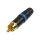 NEUTRIK® Cinch (RCA), 2-pol , Kunststoff-, Löttechnik-Kabelstecker, vergoldete(r) Kontakt(e), gerade, schwarz