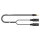 Stereo split cable SC-Onyx, 1 x 0,25 mm² | XLR / mini-jack, HICON