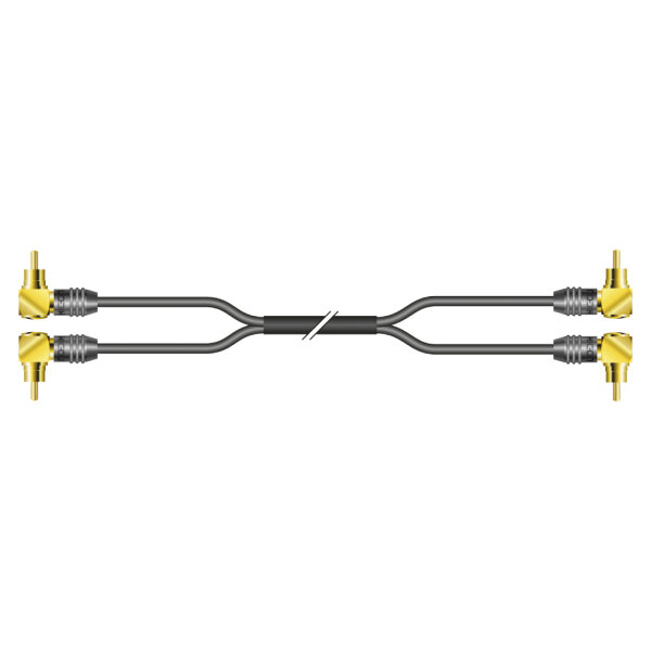 Rca patch cable, unbalanced SC-Quantum Highflex, 2 x 0,14 mm² | RCA / RCA, HICON