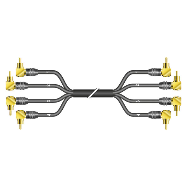 Rca patch cable, unbalanced SC-Quantum Highflex, 4 x 0,14 mm² | RCA / RCA, HICON