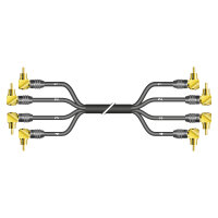 Rca patch cable, unbalanced SC-Quantum Highflex, 4 x 0,14...