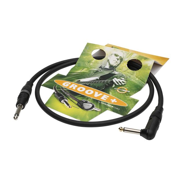 Instrument cable SC-Silver Spirit, 1 x 0,22 mm² | jack / jack 90°, HICON