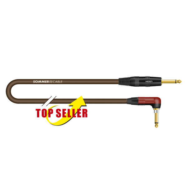 Instrument cable SC-Spirit XXL, 1 x 0,75 mm² | Jack / Jack 90°, HICON