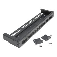 19" panel 1 HE for 16 x D-type connectors