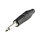 Amphenol Klinke (6,3mm), 2-pol , Metall-, Löttechnik-Kabelstecker, vernickelte(r) Kontakt(e), gerade, schwarz