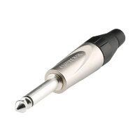 Amphenol jack (6,3mm), 2-pole , metal-, Soldering-male...