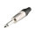 Amphenol Klinke (6,3mm), 2-pol , Metall-, Löttechnik-Kabelstecker, vernickelte(r) Kontakt(e), gerade, nickelfarben