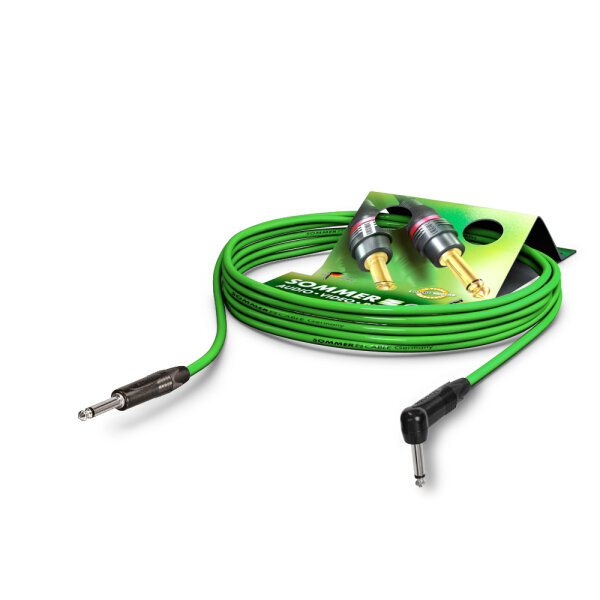 Instrument cable, 1 x 0,22 mm² | jack / jack 90°, NEUTRIK®