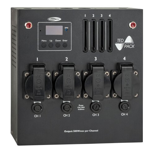 Showtec TED Pack LC BS13 4-Channel Dimmer Pack with local control - UK outputs