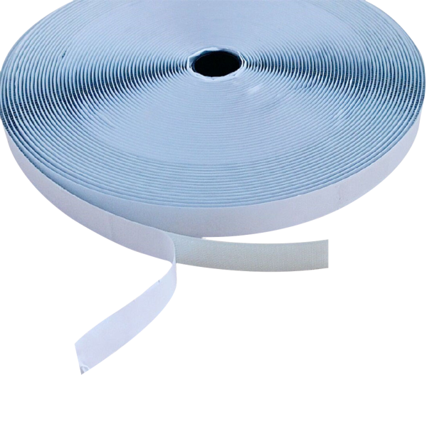 Showgear Hook and Loop Tape - Hook Side Grau - 20 mm x 25 m - selbstklebend