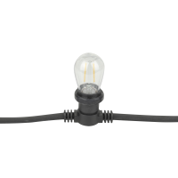 Showgear Festoon Light E27 100 cm spacing - black - 20 m