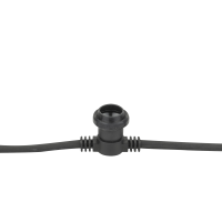 Showgear Festoon Light E27 100 cm spacing - black - 20 m