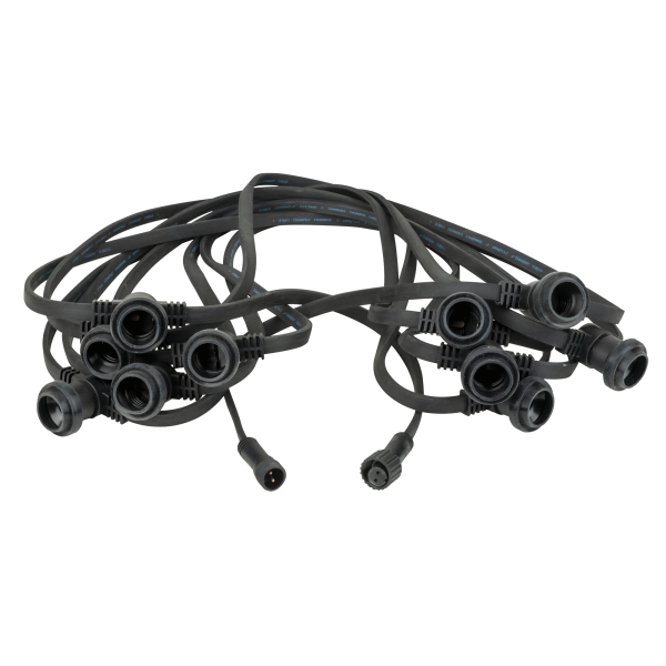Showgear Festoon Light E27 50 cm spacing - black - 20 m