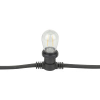 Showgear Festoon Light E27 50 cm spacing - black - 20 m