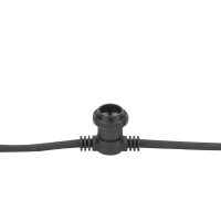 Showgear Festoon Light E27 50 cm spacing - black - 20 m