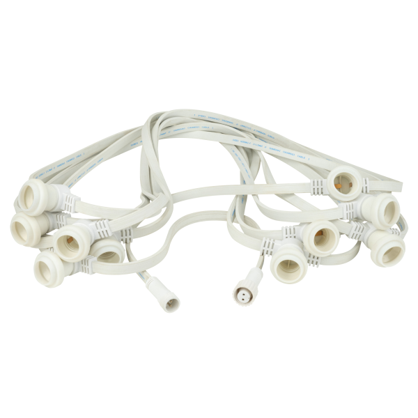 Showgear Festoon Light E27 50 cm spacing - white - 50 m