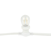 Showgear Festoon Light E27 50 cm spacing - white - 50 m
