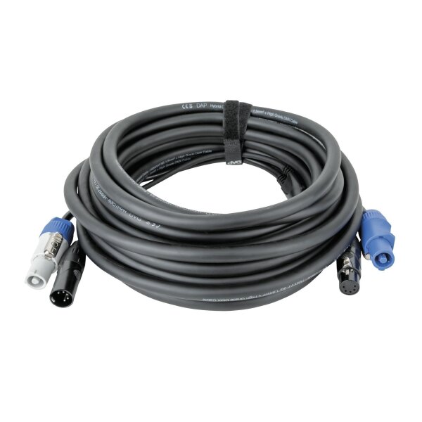 DAP FP21 Hybrid Cable - Power Pro & 5-pin XLR - DMX / Power 10 m - schwarze Ummantelung