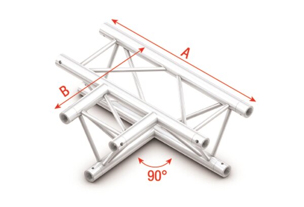 Milos Pro-30 Triangle G Truss - 3-way horizontal - 50 cm ATU36sp - 90° corner - silver - G