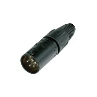 Neutrik XLR 4P Connector - male Silver contacts - black...