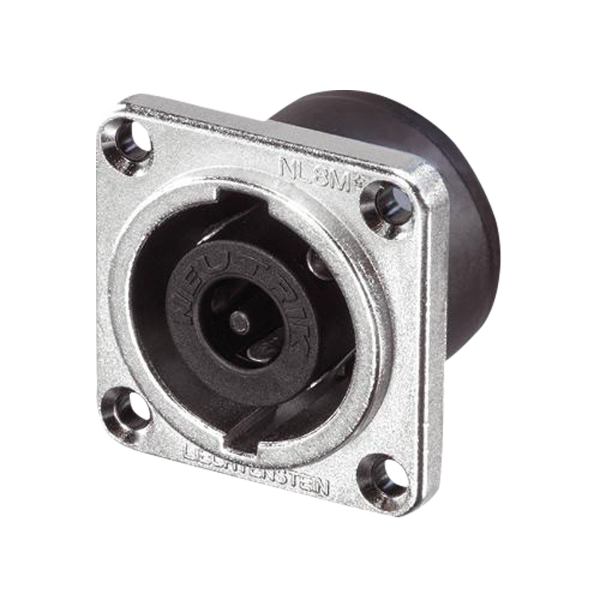 Neutrik speakON 8P Chassis - male Nickelgehäuse