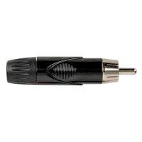 DAP RCA Connector - Male - Black Housing Schwarze Endkappe