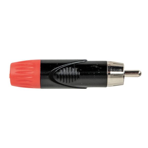 DAP RCA Connector - Male - Black Housing Rote Endkappe