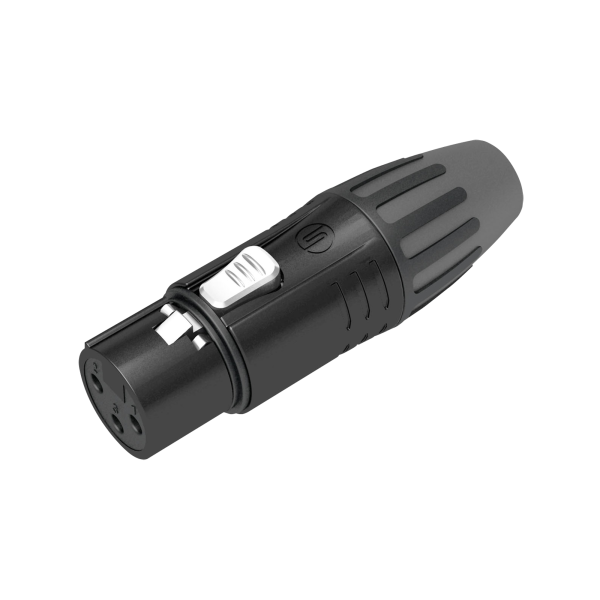 Seetronic XLR 3P Connector - female Silver contacts - black housing