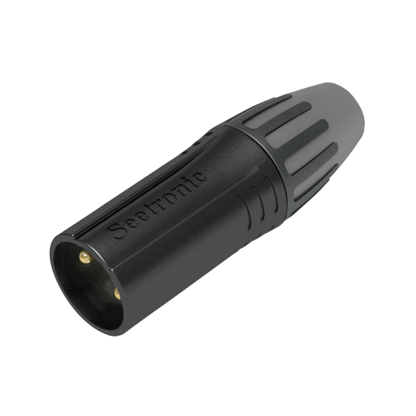 Seetronic XLR 3P Connector - male Gold contacts - black housing